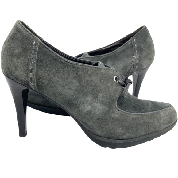 Circa Joan Herald David Gray Suede Heels 8.5 - Picture 2 of 9